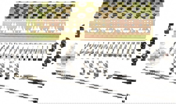 1/8, 3/16, 1/4, 5/16, 3/8, 7/16, 1/2, 9/16, 5/8, 11/16, 3/4 Collets, R8 Quick Change Rotary Tooling Complete Kit