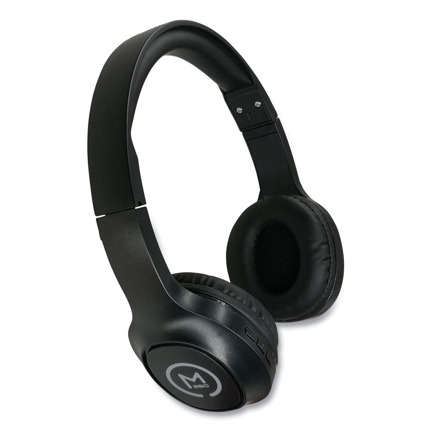 SERENITY Stereo Wireless Headphones with Microphone, 3 ft Cord, Black/Gold