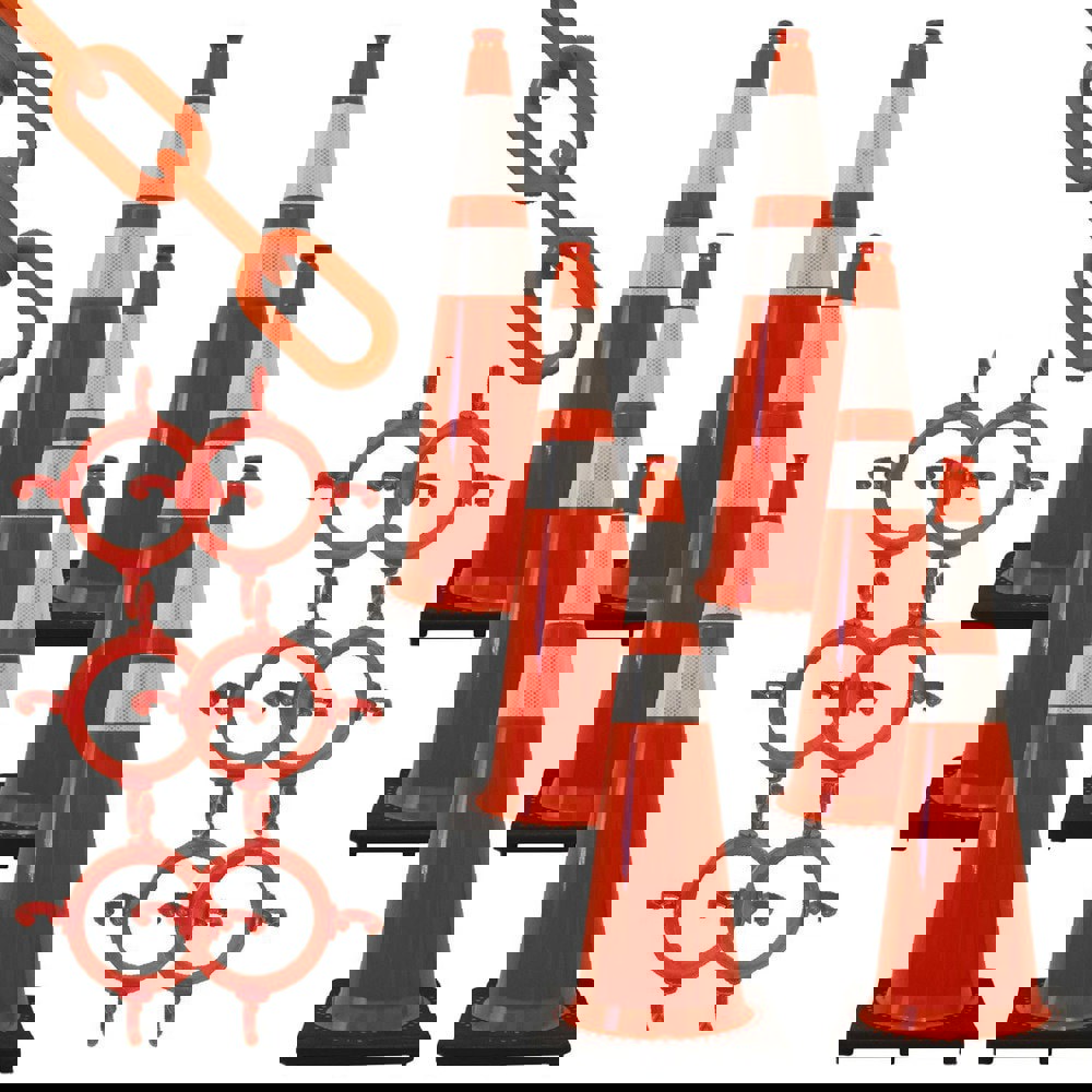 Barrier Rope & Chain; Type: Safety Chain ; Snap End Material: Plastic; Polyethylene ; Hook Fitting Material: Plastic ; Color: Blue ; Link Type: Straight Link ; Rope/ Chain Material: Plastic; Polyethylene