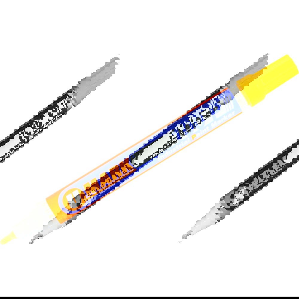 Markers & Paintsticks; Marker Type: Liquid Paint Marker; Tip Shape: Bullet; Color: Yellow; Ink Type: Oil Base; Tip Type: Fine Line; For Use On: Dry or Damp Wood; Tape; Glass; Rusty and Oily Metal; Wax Cartons; Ceramic; Tile; Plastic; Concrete; Rubber; Car