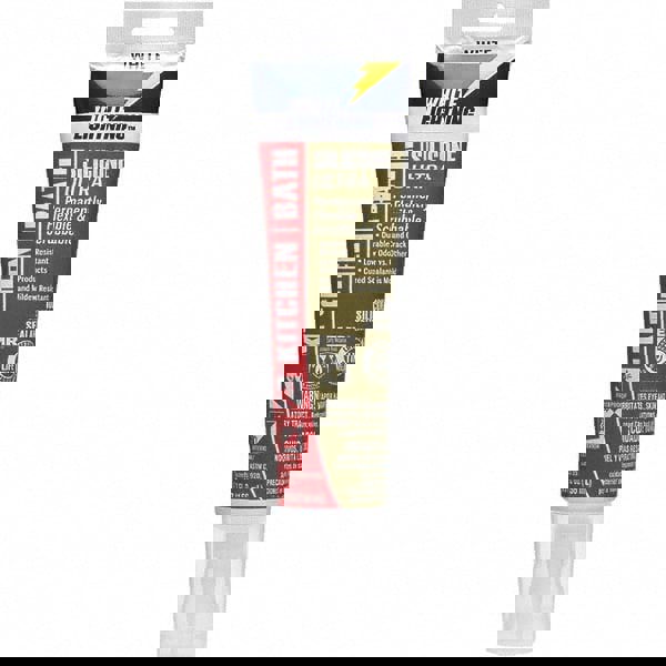 Sealant: 5.3 oz Tube, White, Silicone