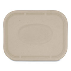 Food Container Lids; For Use With: World Centric TRSC60 Containers ; Shape: Square ; Diameter/Width (Decimal Inch): 7.8 ; Length (Decimal Inch): 10.1 ; Material Family: Unbleached Plant Fiber ; Color: Natural