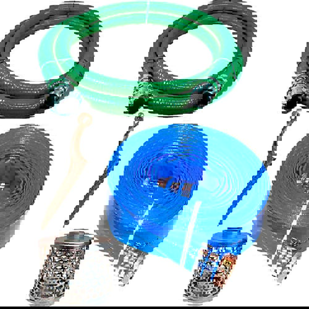 Liquid Suction & Discharge Hose; Inside Diameter (Inch): 3 ; Material: PVC ; Working Pressure (psi): 50.000 ; Vacuum Rating: 29 In. Hg ; Color: Green, Blue ; Minimum Temperature (F): -10.000