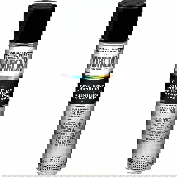 Enamel Spray Paint: Black, Flat, 10 oz