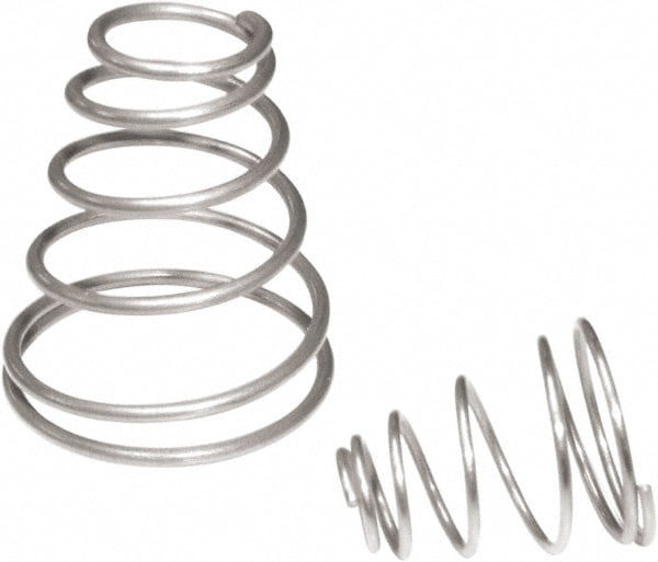 Cone Compression Spring: 18.29 mm OD, 1-1/4