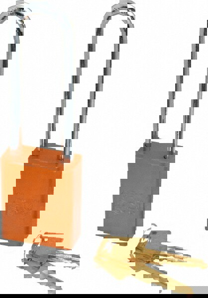 Lockout Padlock: Keyed Alike, Aluminum,