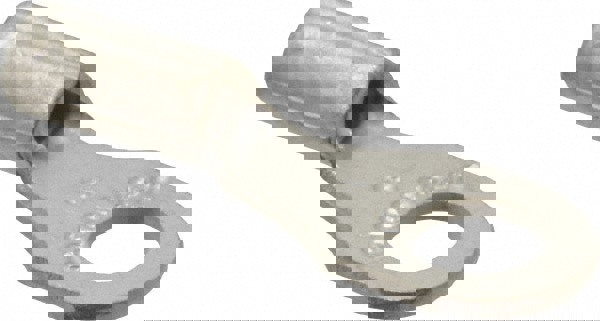 D Shaped Ring Terminal: Non-Insulated, 22 to 16 AWG, Crimp Connection