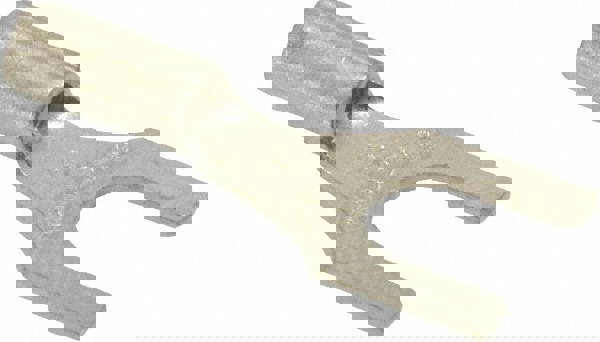 Standard Fork Terminal: Red, Non-Insulated, #8 Stud, Crimp