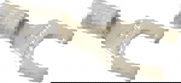 Locking Fork Terminal: Red, Non-Insulated, #8 Stud, Crimp