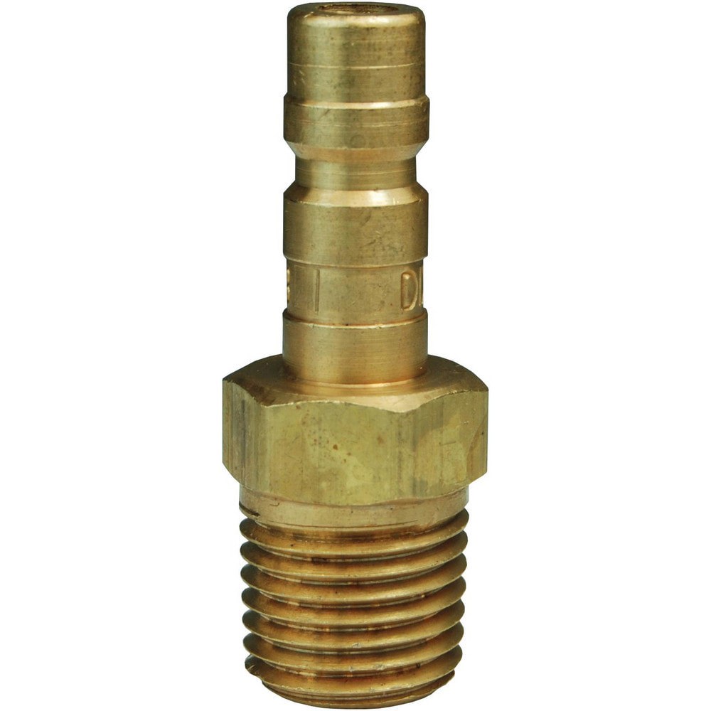 Pneumatic Hose Fittings & Couplings; Fitting Type: Plug ; Type: Plug ; Interchange Type: Proprietary Astronautics ; Thread Type: NPTF ; Material: Brass ; Thread Standard: Male NPT