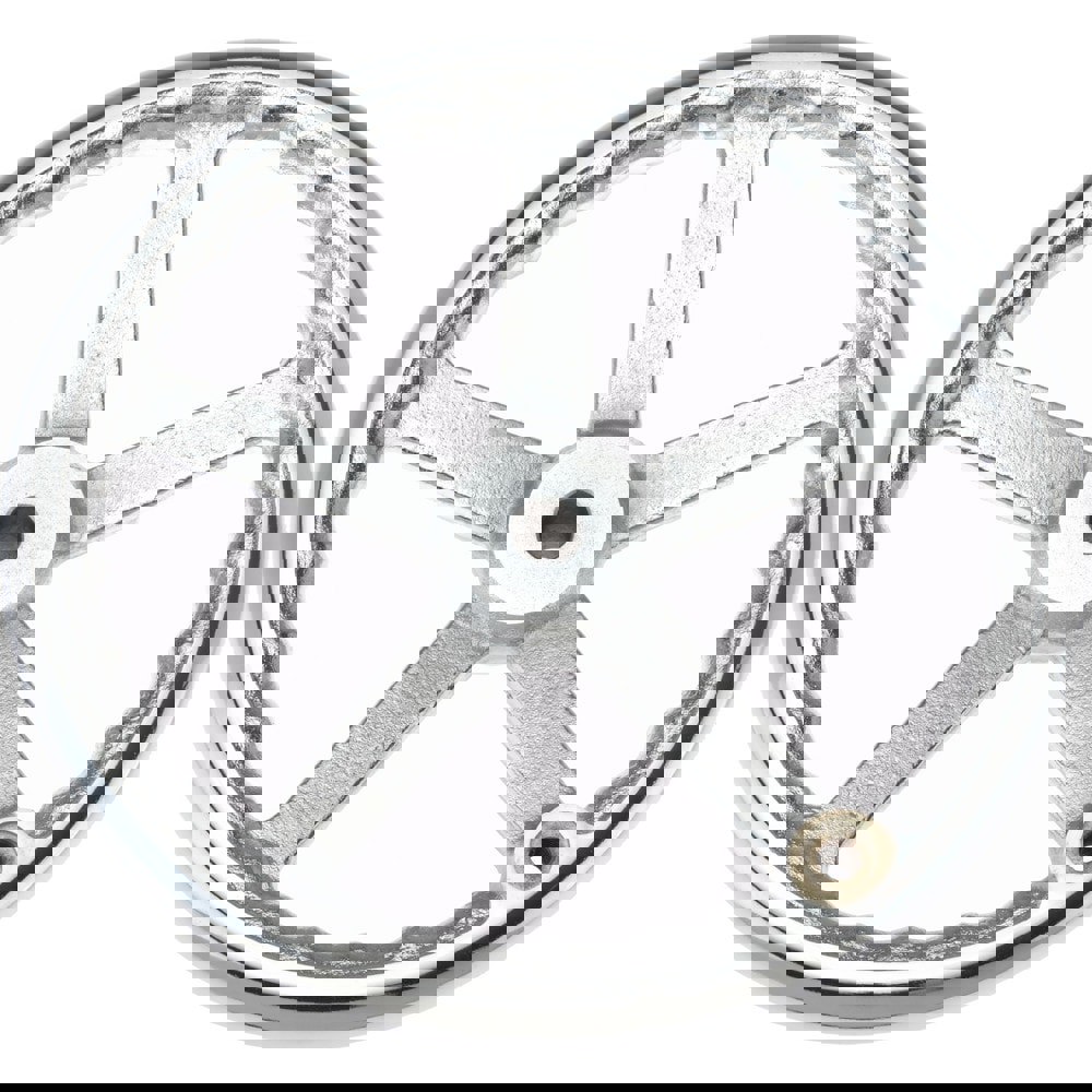 Spoked Offset Handwheel: Chrome-Plated