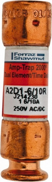 Cylindrical Time Delay Fuse: RK1, 1.6 A, 51 mm OAL, 14 mm Dia