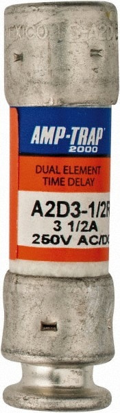 Cylindrical Time Delay Fuse: RK1, 3.5 A, 51 mm OAL, 14 mm Dia