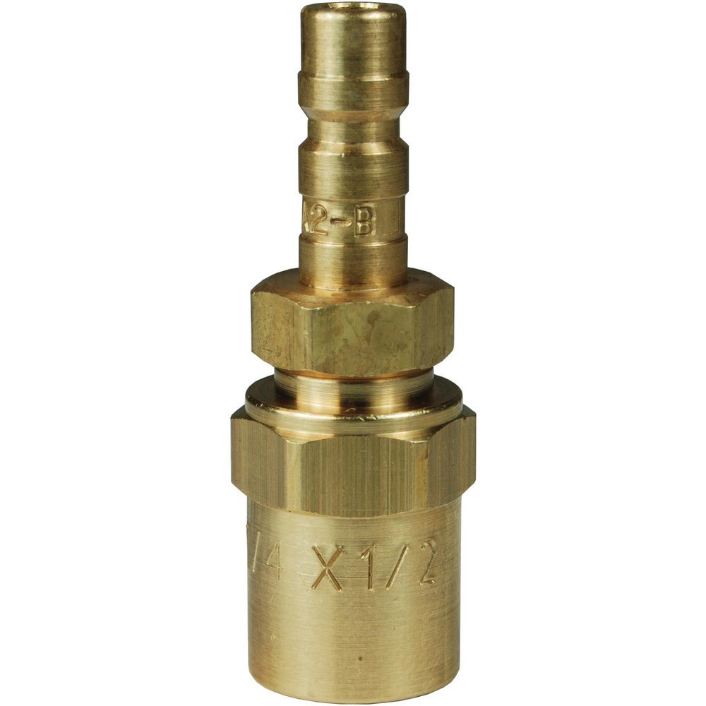 Pneumatic Hose Fittings & Couplings; Fitting Type: Plug ; Type: Plug ; Interchange Type: Proprietary Astronautics ; Thread Type: Hose Barb ; Material: Brass ; Thread Standard: Non-Threaded