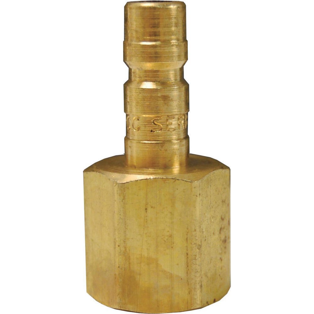 Pneumatic Hose Fittings & Couplings; Fitting Type: Plug ; Type: Plug ; Interchange Type: Proprietary Astronautics ; Thread Type: NPTF ; Material: Brass ; Thread Standard: Female NPT