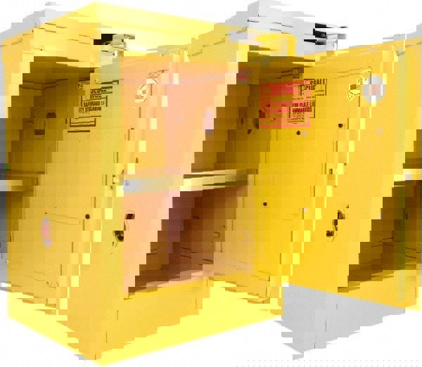 Flammable & Hazardous Storage Cabinets: 1 Door, 1 Shelf, Self Closing