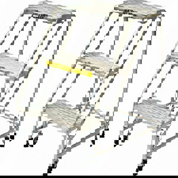 Aluminum Rolling Ladder: 3 Step