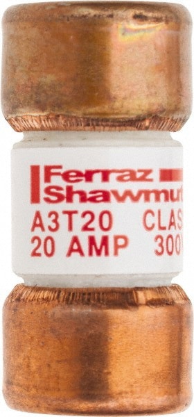 Cylindrical Fast-Acting Fuse: T, 20 A, 10.3 mm Dia
