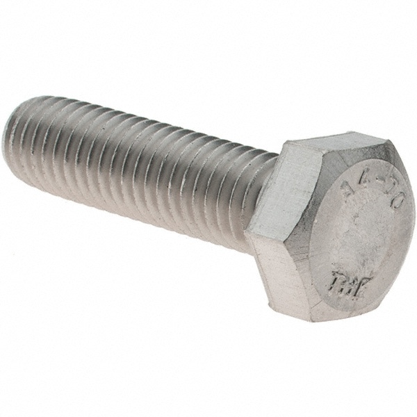 Hex Head Cap Screw: M8 x 1.25 x 30 mm, Grade 316 & Austenitic Grade A4 Stainless Steel, Uncoated