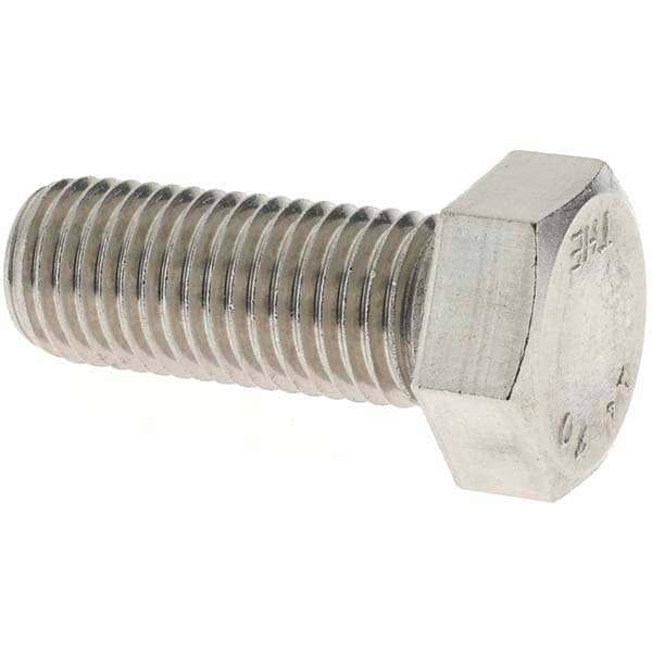 Hex Head Cap Screw: M16 x 2.00 x 40 mm, Grade 316 & Austenitic Grade A4 Stainless Steel, Uncoated
