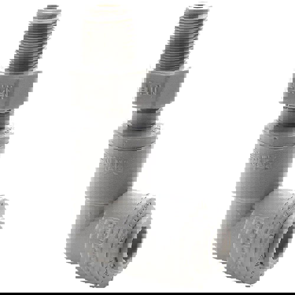 Push-To-Connect Tube to Pipe Tube Fitting: Male Swivel Elbow, 1/8