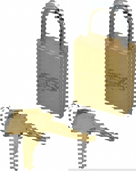 Padlock: Brass & Steel, Keyed Alike, 1-1/2