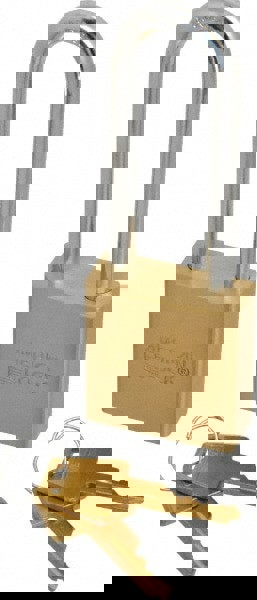 Padlock: Brass & Steel, Keyed Alike, 1-3/4