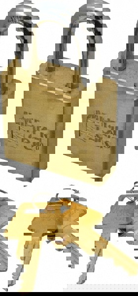 Padlock: Brass & Steel, Keyed Alike, 2