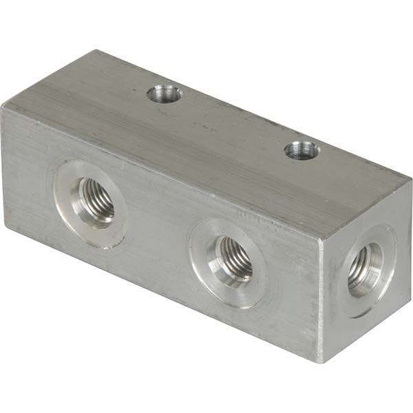 Manifold: #4 Inlet, 4 mm Outlet, 5 Inlet Ports, 5 Outlet Ports, 6-1/2
