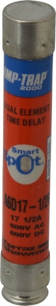 Cylindrical Time Delay Fuse: RK1, 17.5 A, 127 mm OAL, 21 mm Dia