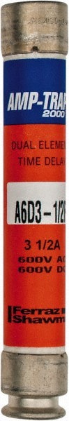 Cylindrical Time Delay Fuse: RK1, 3.5 A, 127 mm OAL, 21 mm Dia