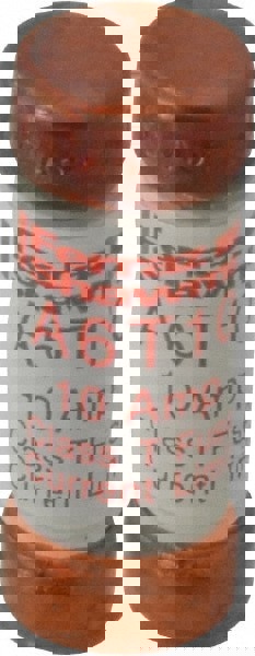 Cylindrical Fast-Acting Fuse: T, 10 A, 1