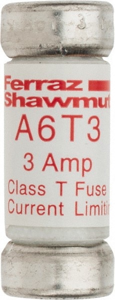 Cylindrical Fast-Acting Fuse: T, 3 A, 14.5 mm Dia