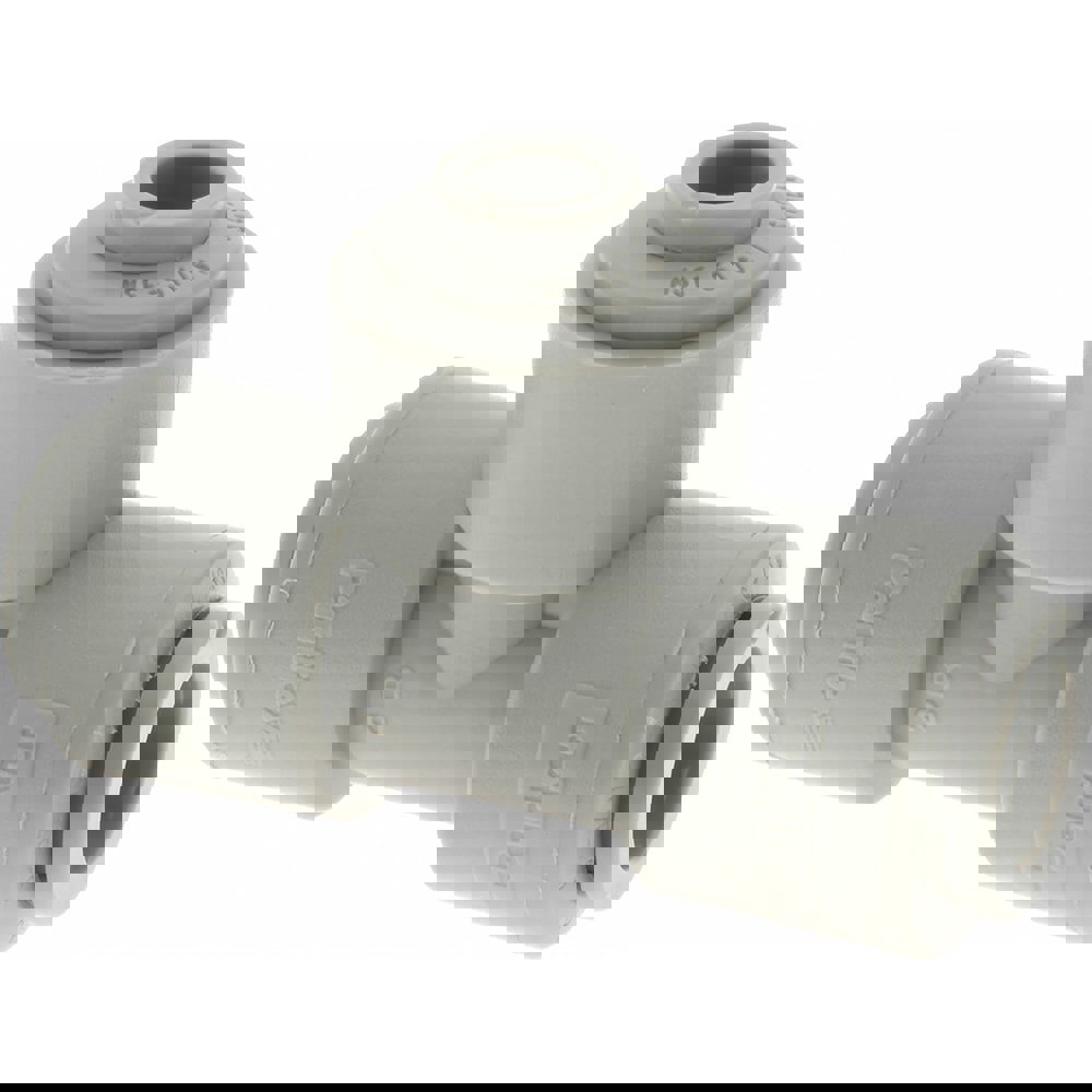 Push-To-Connect Tube to Tube Tube Fitting: Union Tee, 3/8 x 1/4
