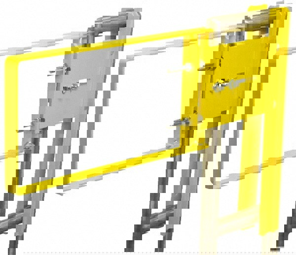 Powder Coated Carbon Steel Self Closing Rail Safety Gate