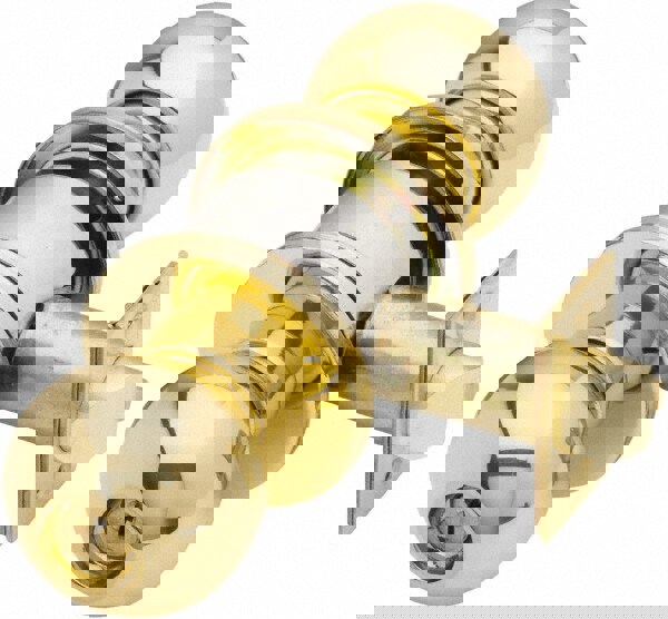 Bright Brass Storeroom Knob Lockset