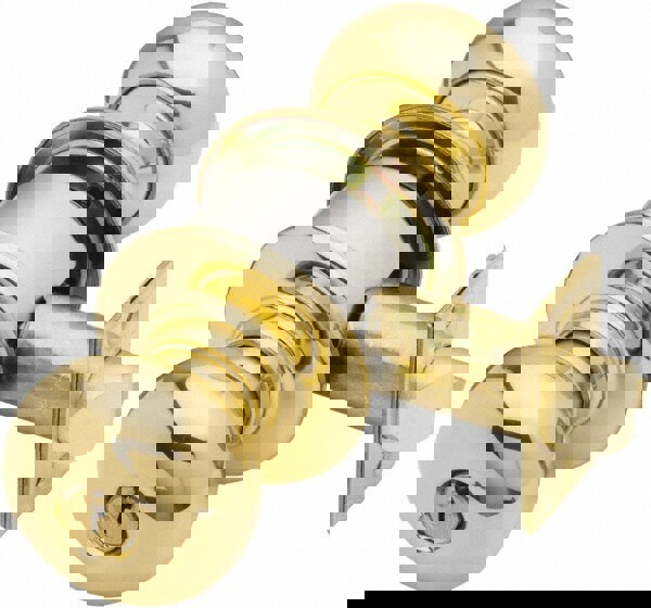 Bright Brass Storeroom Knob Lockset