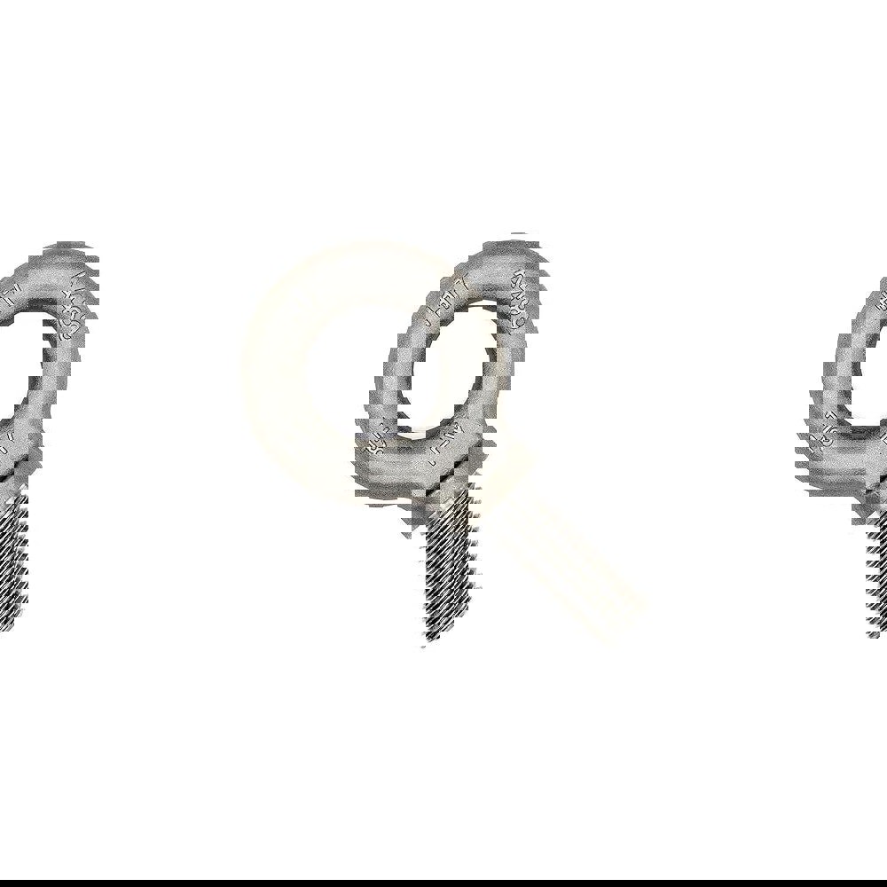 Fixed Lifting Eye Bolt: With Shoulder, 11,800 lb Capacity, 1-1/8-7 Thread, Grade 1030 Steel