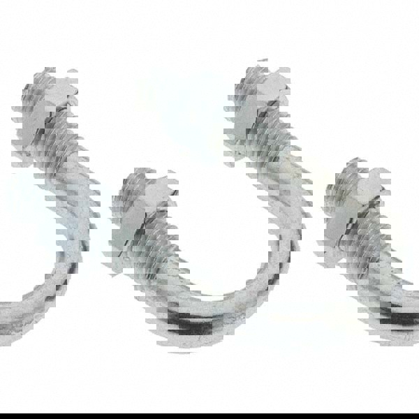 Round U-Bolt: Without Mount Plate, 3/8-16 UNC, 1-1/4