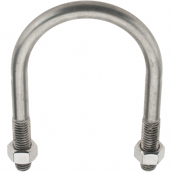 Round U-Bolt: Without Mount Plate, 1/2-13 UNC, 1-5/8