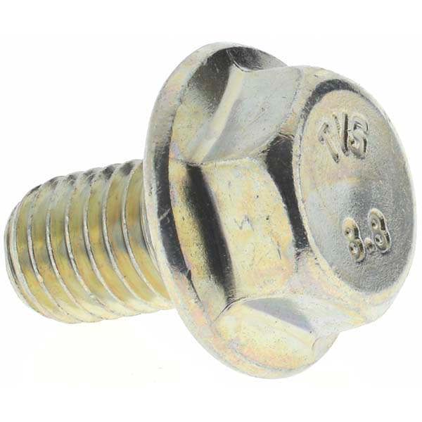 Smooth Flange Bolt: M10 x 1.5 Metric, 16 mm Length Under Head