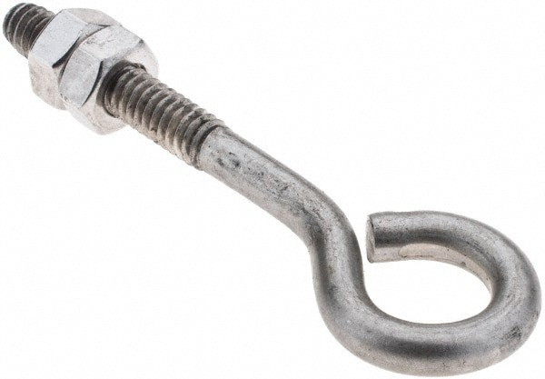 1/4-20, Stainless Steel Wire Turned Open Eye Bolt