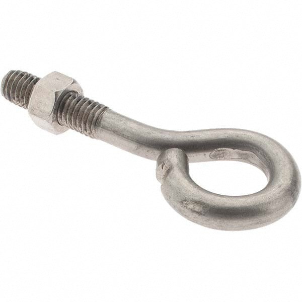 3/8-16, Stainless Steel Wire Turned Open Eye Bolt