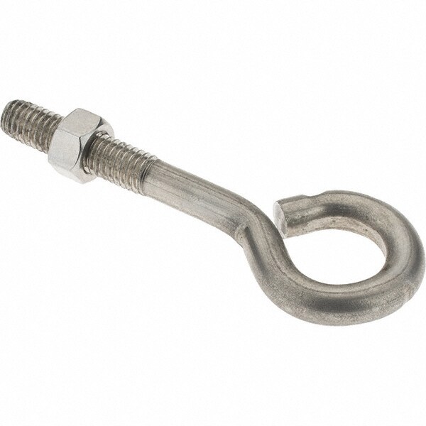 3/8-16, Stainless Steel Wire Turned Open Eye Bolt