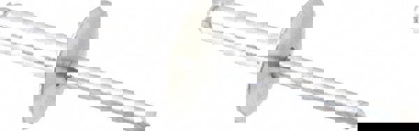 Open End Blind Rivet: Size 612, Large Flange Dome Head, Aluminum Body, Aluminum Mandrel