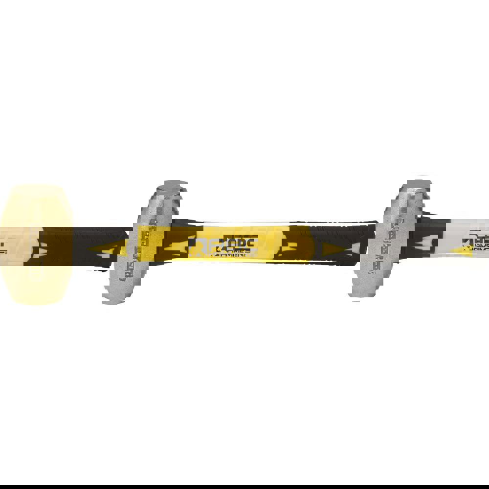 4 lb Brass Striking Hammer, Non-Sparking, Non-Marring 1 3/4 Face Diam, 3-3/4 Head Length, 16 OAL, 14 Fiberglass Handle, Double Faced