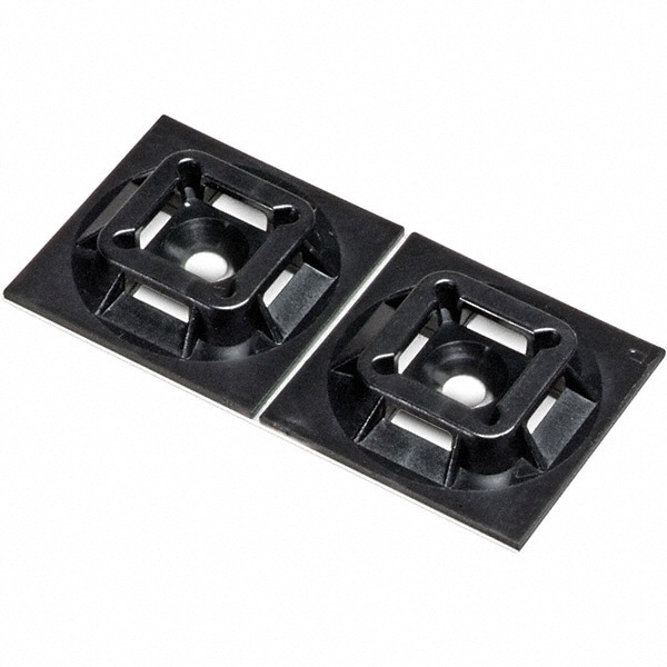 Black, ABS, One-Piece Cable Tie Mounting Pad