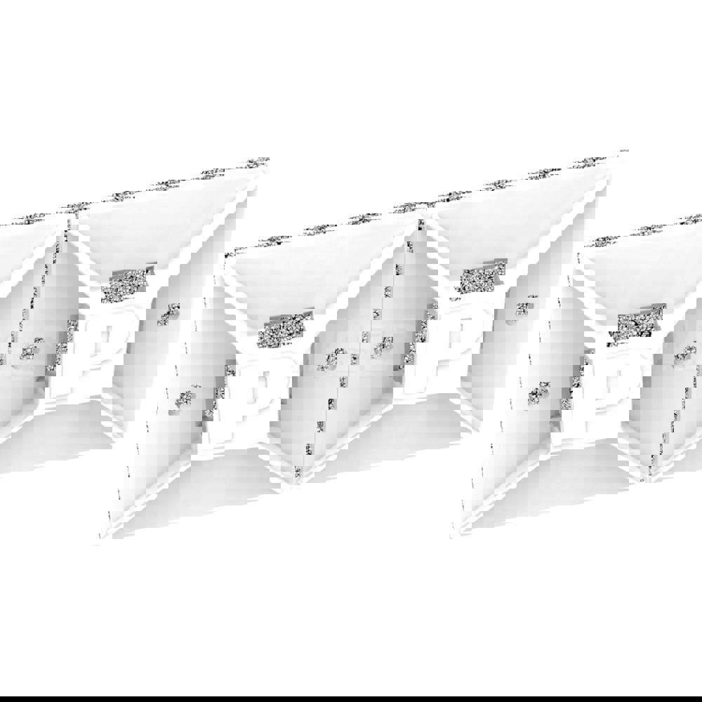 White, Nylon, Four Way Cable Tie Mounting Base