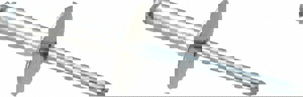 Open End Blind Rivet: Size 610, Large Flange Dome Head, Aluminum Body, Steel Mandrel