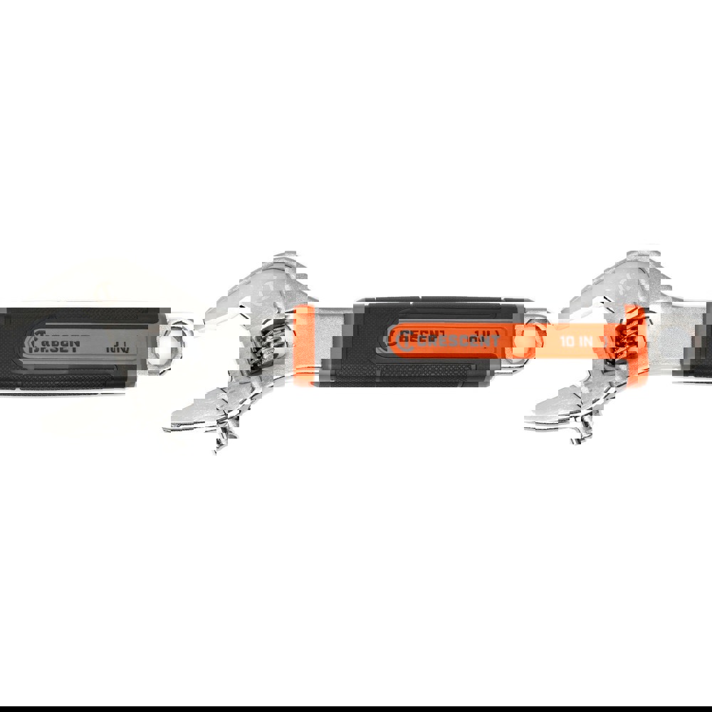 Adjustable Wrenches; Overall Length (Inch): 10 ; Finish: Polished Chrome ; Handle Type: Cushioned ; Material: Steel ; Measuring Scale: Yes ; Jaw Capacity (Inch): 2-45/64